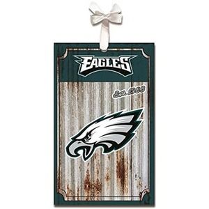 Evergreen Philadelphia Eagles Metal Corrugate Christmas Ornament 5"